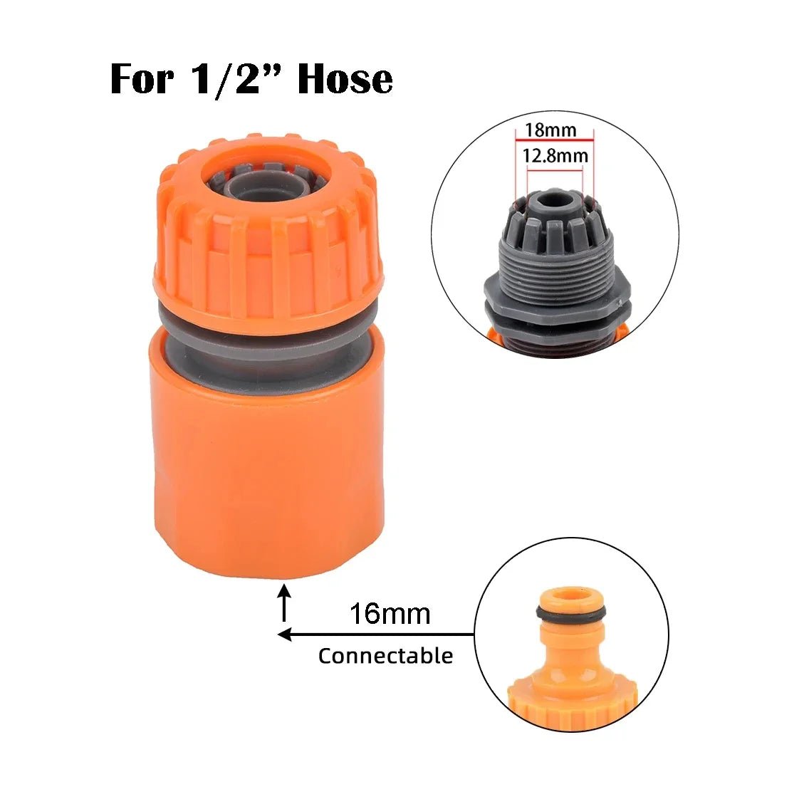 1 - Pcs 1/2" 3/4" 1" Garden Hose Quick Connect Adapters - EU BPS Threaded Fittings for Faucets, Spray Guns & Watering Systems - Avero