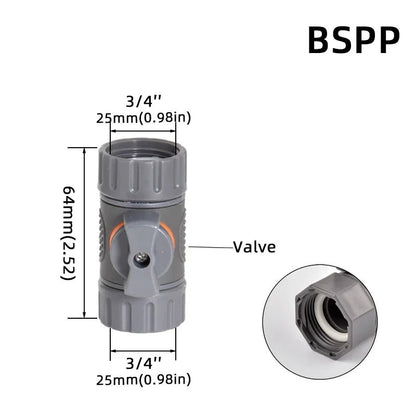 1 - Pcs 1/2" 3/4" 1" Garden Hose Quick Connect Adapters - EU BPS Threaded Fittings for Faucets, Spray Guns & Watering Systems - Avero