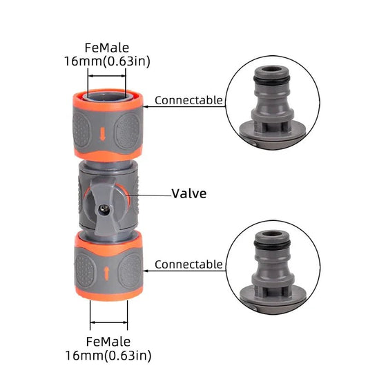 1 - Pcs 1/2" 3/4" 1" Garden Hose Quick Connect Adapters - EU BPS Threaded Fittings for Faucets, Spray Guns & Watering Systems - Avero