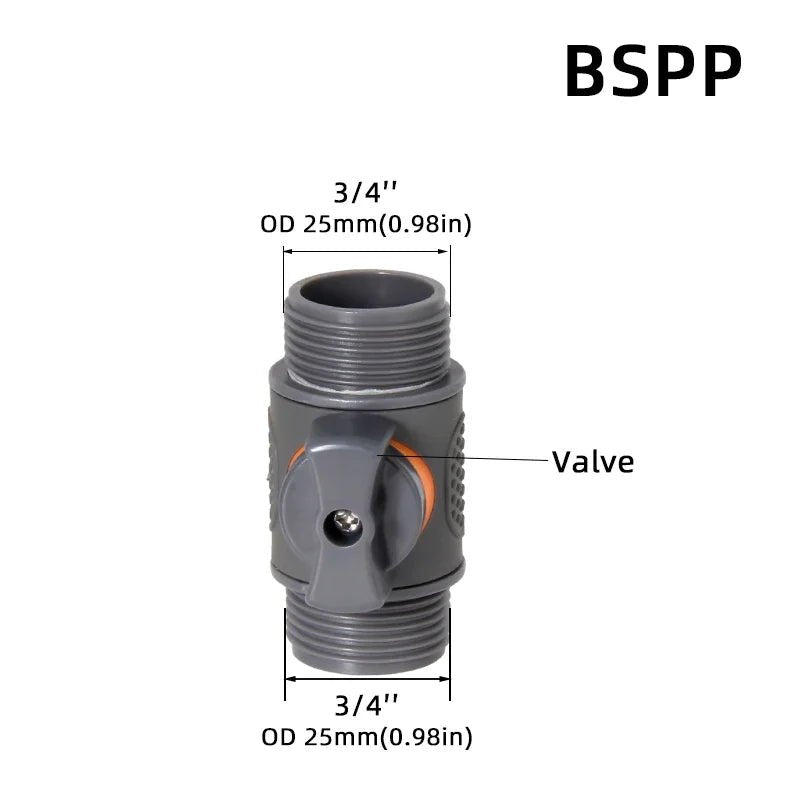 1 - Pcs 1/2" 3/4" 1" Garden Hose Quick Connect Adapters - EU BPS Threaded Fittings for Faucets, Spray Guns & Watering Systems - Avero