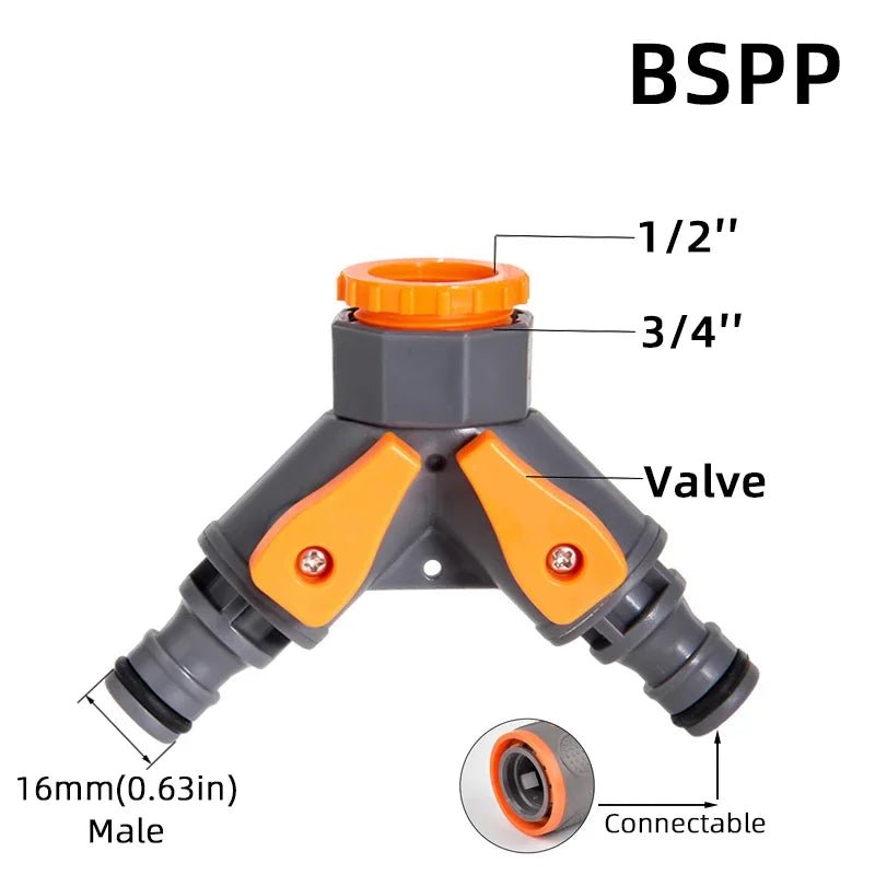 1 - Pcs 1/2" 3/4" 1" Garden Hose Quick Connect Adapters - EU BPS Threaded Fittings for Faucets, Spray Guns & Watering Systems - Avero