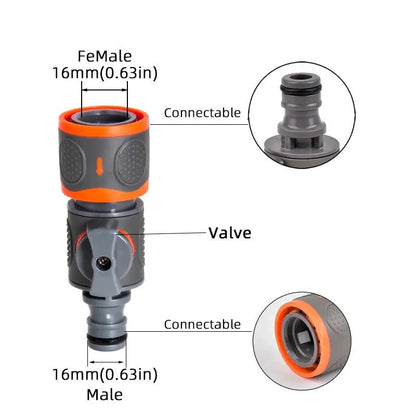 1 - Pcs 1/2" 3/4" 1" Garden Hose Quick Connect Adapters - EU BPS Threaded Fittings for Faucets, Spray Guns & Watering Systems - Avero