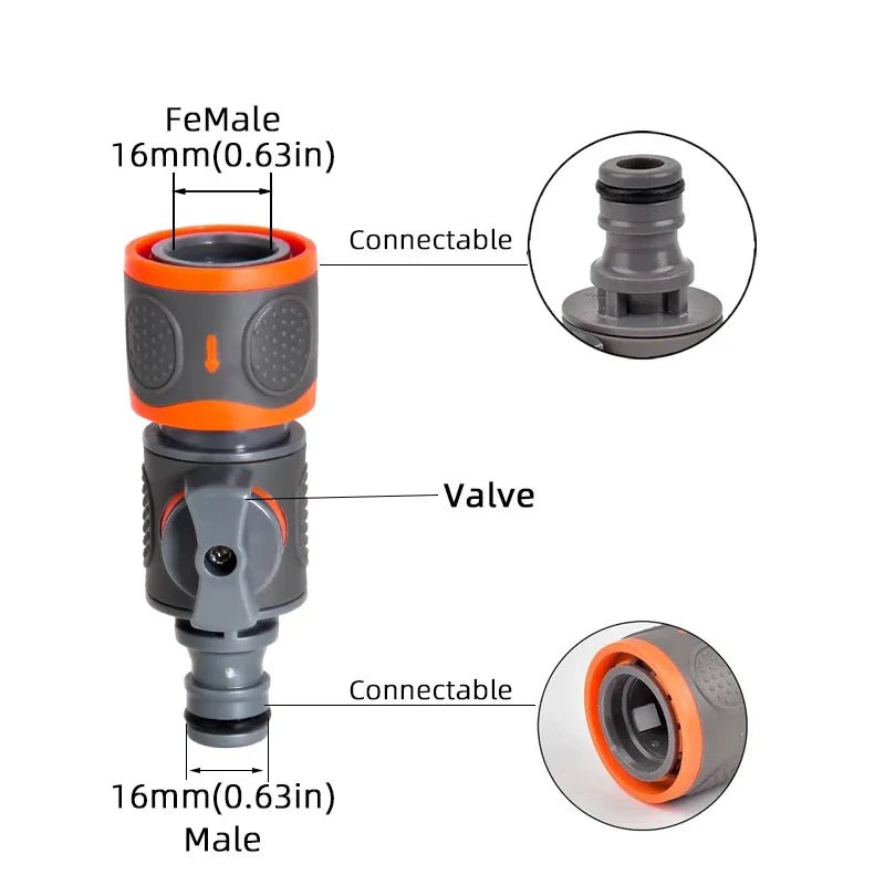 1 - Pcs 1/2" 3/4" 1" Garden Hose Quick Connect Adapters - EU BPS Threaded Fittings for Faucets, Spray Guns & Watering Systems - Avero