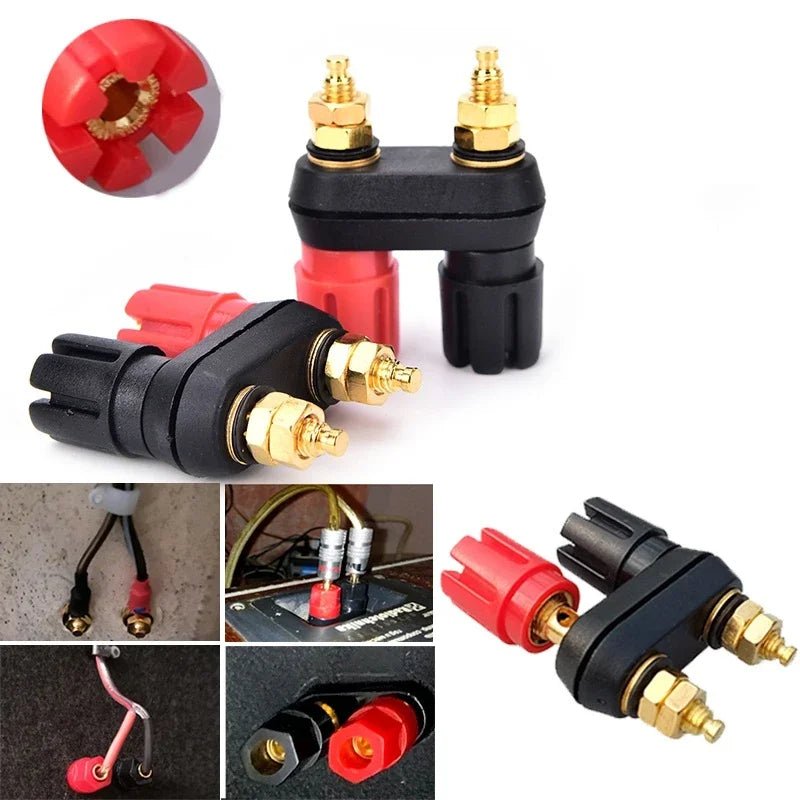 1 pcs Speaker banana plug BINDING POST terminal connector banana socket Dual Female Banana Plug for Speaker Amplifier - Avero