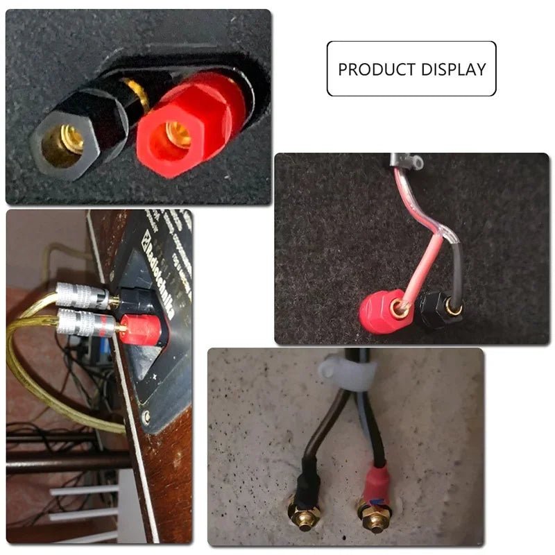 1 pcs Speaker banana plug BINDING POST terminal connector banana socket Dual Female Banana Plug for Speaker Amplifier - Avero