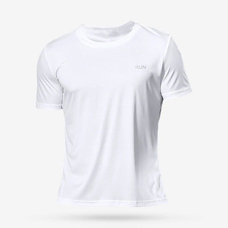 1 Piece Men's Short Sleeve Undershirt Man Athletic T-Shirt Quick Drying Lightweight Silk Underwear For Running Training Fitness - Avero