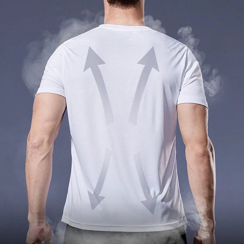 1 Piece Men's Short Sleeve Undershirt Man Athletic T-Shirt Quick Drying Lightweight Silk Underwear For Running Training Fitness - Avero