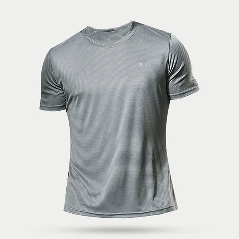 1 Piece Men's Short Sleeve Undershirt Man Athletic T-Shirt Quick Drying Lightweight Silk Underwear For Running Training Fitness - Avero