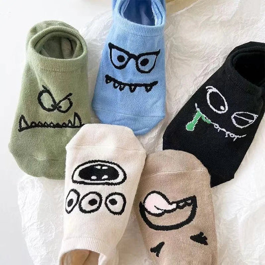 10 Pairs Fuzzy Print Socks Cute & Lightweight Invisible Socks Women's Stockings & Hosiery - Avero