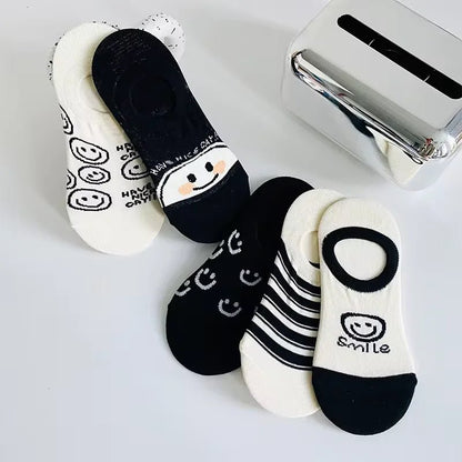 10 Pairs Fuzzy Print Socks Cute & Lightweight Invisible Socks Women's Stockings & Hosiery - Avero