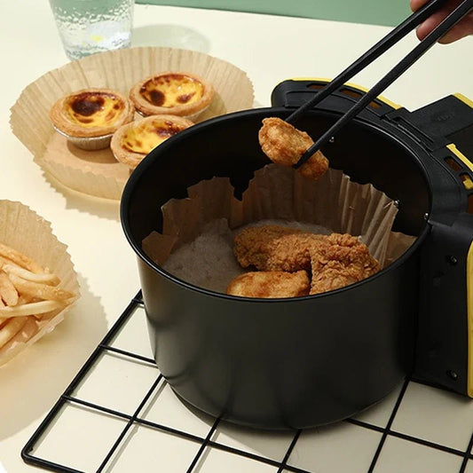 100Pcs Air Fryer Paper Oil Proof Isolation Paper Tray Disposable Non Stick Baking Pad Convenient And Durable Air Fryer Square - Avero
