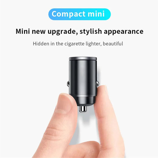 100W/200W QC3.0 PD Mini Car Charger 12 - 24V Lighter Fast Charging Car USB Type C Charger for Xiaomi Samsung Huawei iPhone Power - Avero