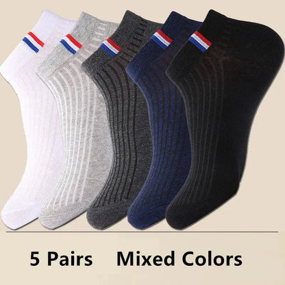 10pairs Men's Fashion Cotton Breathable Comfortable Ankle Socks, Men's Summer Socks - Avero