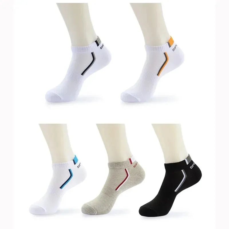 10pairs Men's Fashion Cotton Breathable Comfortable Ankle Socks, Men's Summer Socks - Avero