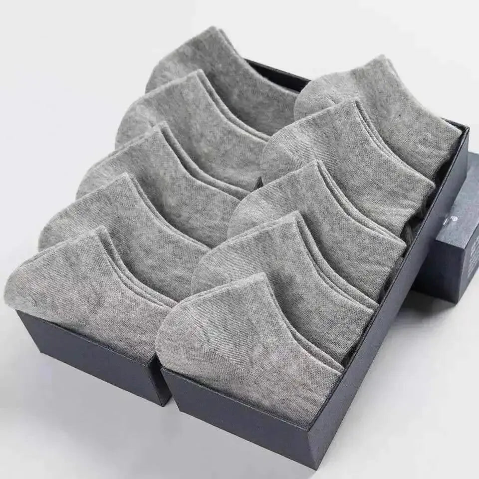 10pairs Men's Fashion Cotton Breathable Comfortable Ankle Socks, Men's Summer Socks - Avero