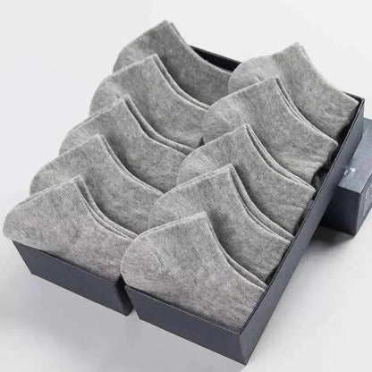 10pairs Men's Fashion Cotton Breathable Comfortable Ankle Socks, Men's Summer Socks - Avero