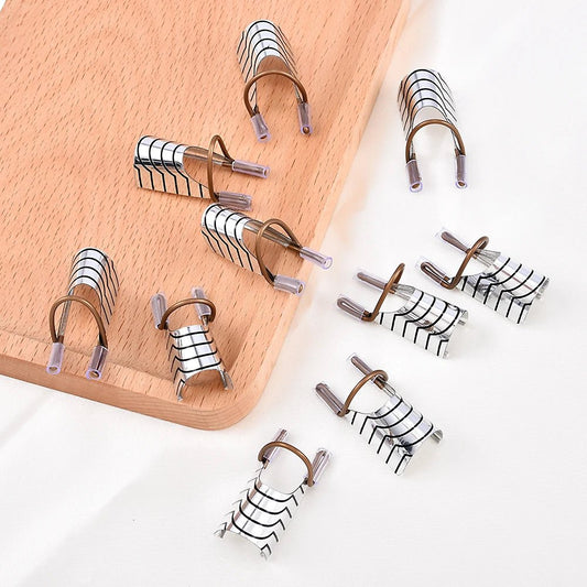 10Pcs Reusable Aluminum Nail Extension Pallets Tips Forms Nail Art Extension Sticker Builder Form Guide Stencil Manicure Tools - Avero