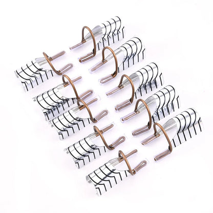 10Pcs Reusable Aluminum Nail Extension Pallets Tips Forms Nail Art Extension Sticker Builder Form Guide Stencil Manicure Tools - Avero