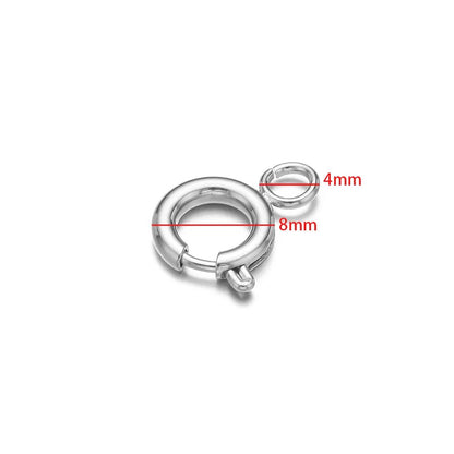10pcs Stainless Steel Round Spring Ring Clasps Necklace Connectors for DIY Jewelry Bracelet Making Earrings Accessories 5 - 12mm - Avero