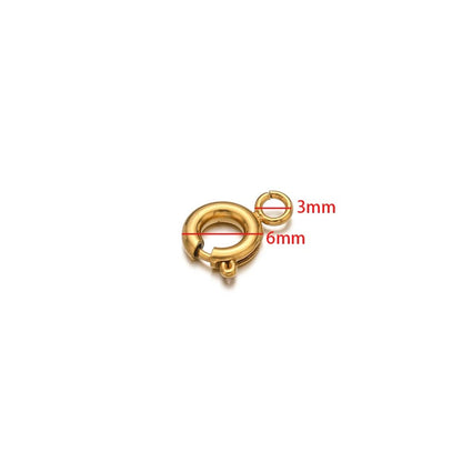 10pcs Stainless Steel Round Spring Ring Clasps Necklace Connectors for DIY Jewelry Bracelet Making Earrings Accessories 5 - 12mm - Avero