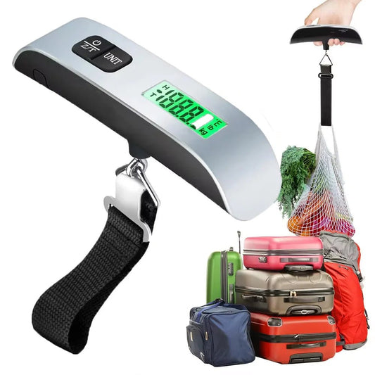 110Lb/50Kg Hanging Baggage Scale Digital Luggage Scale LCD Display Portable Suitcase Weighing Scale Travel Luggage Weight Scale - Avero