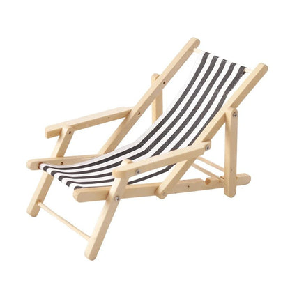 1:12 Dollhouse Mini Foldable Beach Chair Lounge Chair Model Dollhouse Furniture Decoration Micro Scene Construction Props - Avero