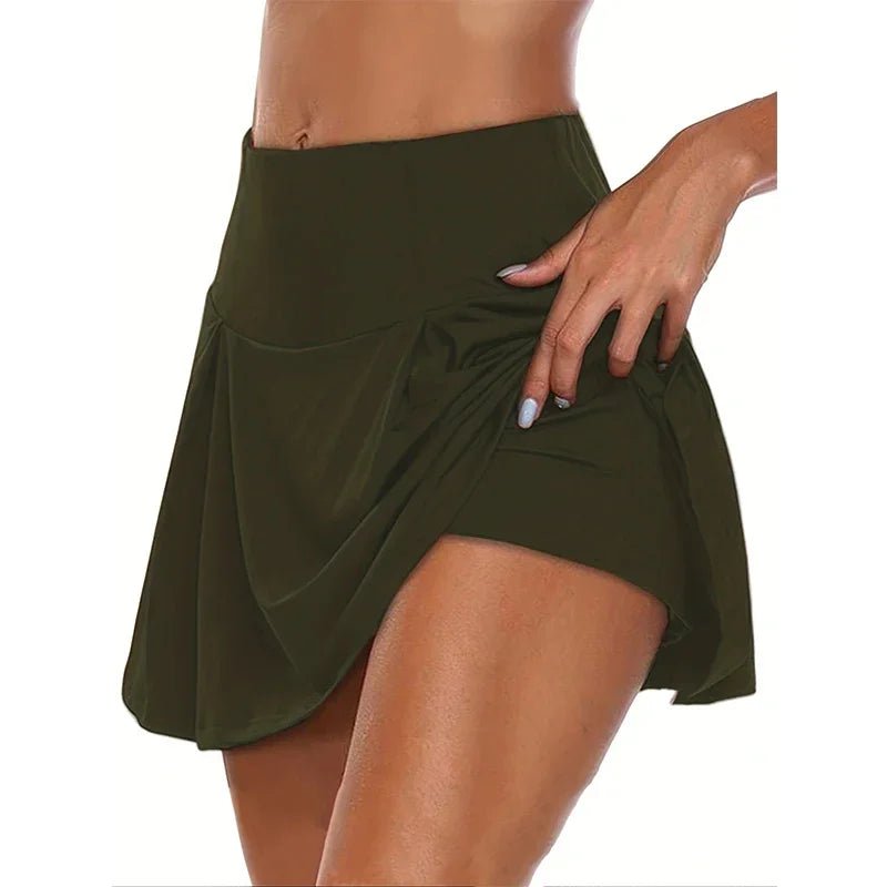 12 Colour Versatile Y2K High - Waist Skort - Breathable Stretch Fabric for All - Season Sports Fashion Non - Sheer Comfort Fit - Avero