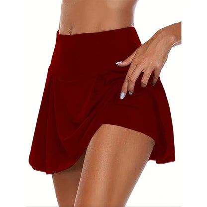 12 Colour Versatile Y2K High - Waist Skort - Breathable Stretch Fabric for All - Season Sports Fashion Non - Sheer Comfort Fit - Avero