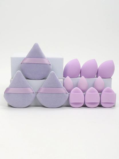 12 - Piece All - Purpose Makeup Sponge Set, Made of 3 Loose Powder Puffs, 3 Mini Air Cushion Puffs, 3 Beauty Eggs and 3 Mini Beauty - Avero