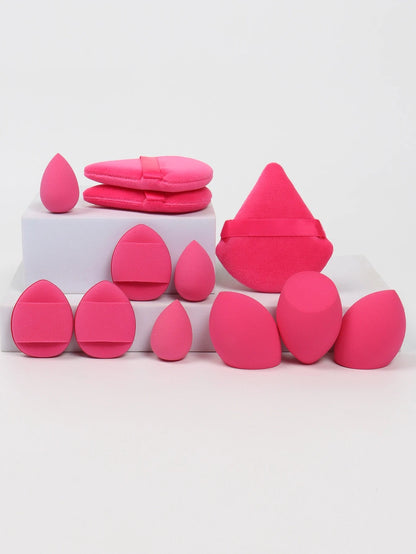 12 - Piece All - Purpose Makeup Sponge Set, Made of 3 Loose Powder Puffs, 3 Mini Air Cushion Puffs, 3 Beauty Eggs and 3 Mini Beauty - Avero
