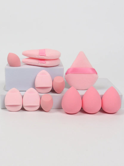 12 - Piece All - Purpose Makeup Sponge Set, Made of 3 Loose Powder Puffs, 3 Mini Air Cushion Puffs, 3 Beauty Eggs and 3 Mini Beauty - Avero