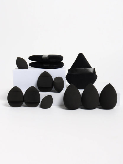 12 - Piece All - Purpose Makeup Sponge Set, Made of 3 Loose Powder Puffs, 3 Mini Air Cushion Puffs, 3 Beauty Eggs and 3 Mini Beauty - Avero