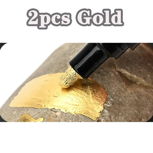 1/2/3pcs Mirror Marker Pen DIY Reflective Paint Pens Mirror Markers Chrome Gold SILVER Copper Color Signature Car Art Craftwork - Avero