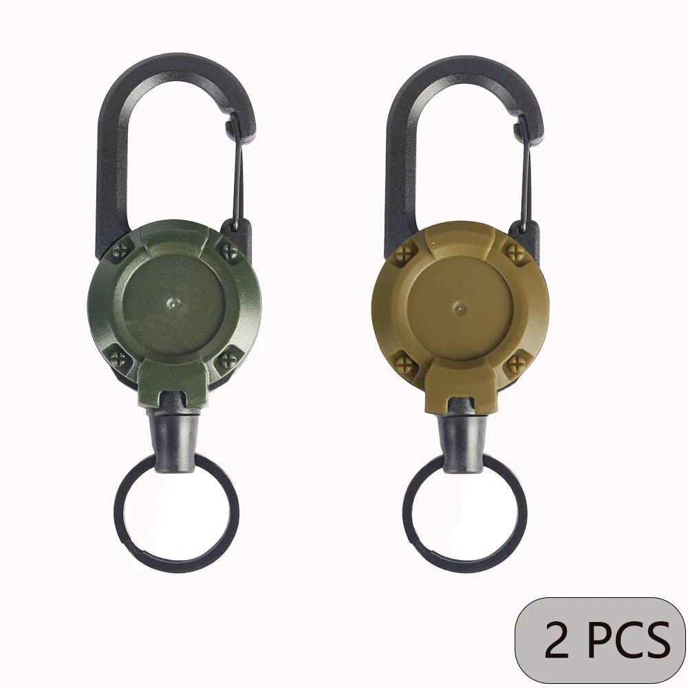 1/2/4pcs Extendable Retractable Holders Keychain Badge Reels Heavy Duty Clip With Carabiner Key Chain For Men Outdoor Bags - Avero