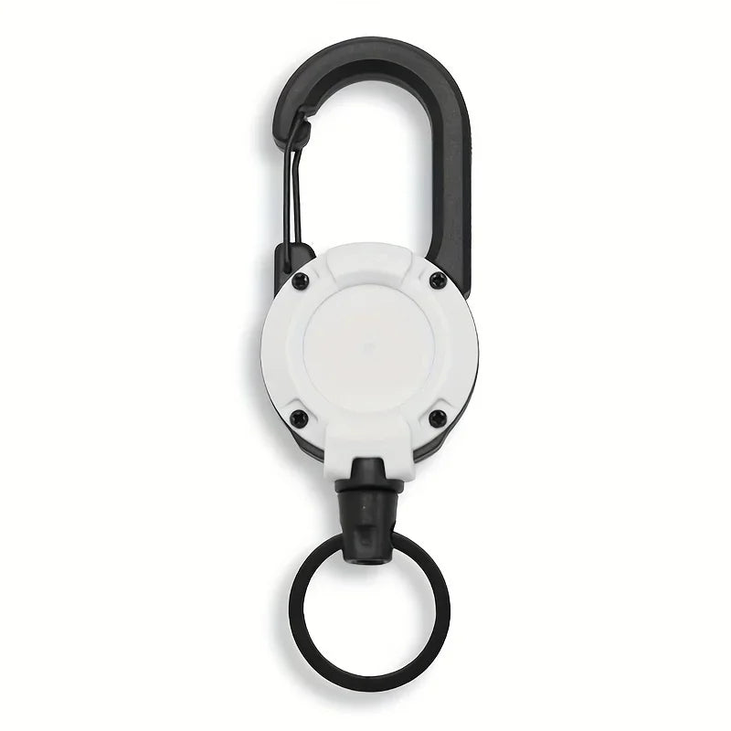 1/2/4pcs Extendable Retractable Holders Keychain Badge Reels Heavy Duty Clip With Carabiner Key Chain For Men Outdoor Bags - Avero