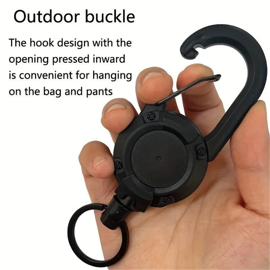 1/2/4pcs Extendable Retractable Holders Keychain Badge Reels Heavy Duty Clip With Carabiner Key Chain For Men Outdoor Bags - Avero