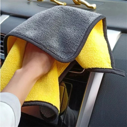1/2/6pcs Microfiber Cleaning Towel Car Cleaning Cloths Professional Detailing Car Drying Microfiber Towel Wash Towel Accessories - Avero