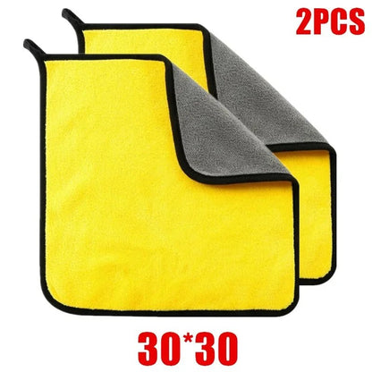 1/2/6pcs Microfiber Cleaning Towel Car Cleaning Cloths Professional Detailing Car Drying Microfiber Towel Wash Towel Accessories - Avero