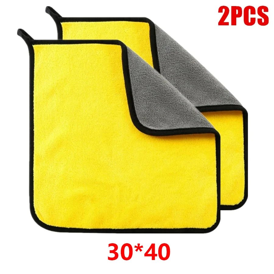 1/2/6pcs Microfiber Cleaning Towel Car Cleaning Cloths Professional Detailing Car Drying Microfiber Towel Wash Towel Accessories - Avero