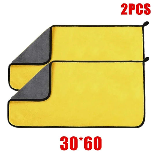 1/2/6pcs Microfiber Cleaning Towel Car Cleaning Cloths Professional Detailing Car Drying Microfiber Towel Wash Towel Accessories - Avero