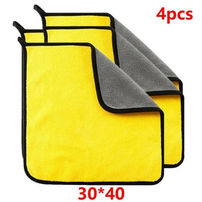 1/2/6pcs Microfiber Cleaning Towel Car Cleaning Cloths Professional Detailing Car Drying Microfiber Towel Wash Towel Accessories - Avero