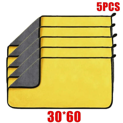 1/2/6pcs Microfiber Cleaning Towel Car Cleaning Cloths Professional Detailing Car Drying Microfiber Towel Wash Towel Accessories - Avero