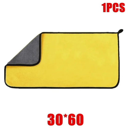 1/2/6pcs Microfiber Cleaning Towel Car Cleaning Cloths Professional Detailing Car Drying Microfiber Towel Wash Towel Accessories - Avero