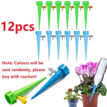 12Pcs Creative Indoor Plant Watering Device Self - Watering Kits Automatic Plant Garden Gadgets Waterers Drip Irrigation - Avero