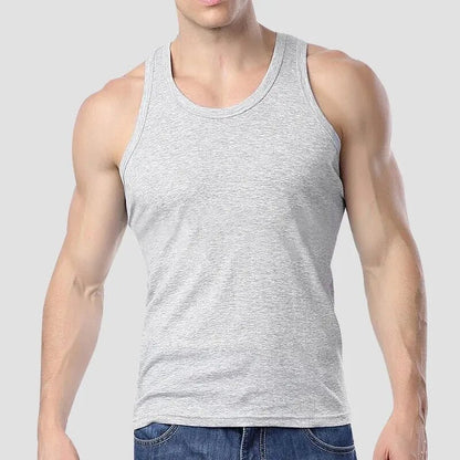 1/3 Pack Four Seasons Men's Cotton Joker Vest Teenagers Simple Fit Sports Fitness T-shirt Middle - aged Casual Sleeveless T-shirt - Avero
