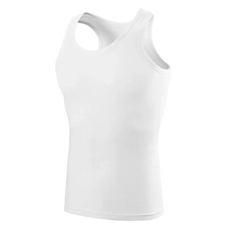 1/3 Pack Four Seasons Men's Cotton Joker Vest Teenagers Simple Fit Sports Fitness T-shirt Middle - aged Casual Sleeveless T-shirt - Avero