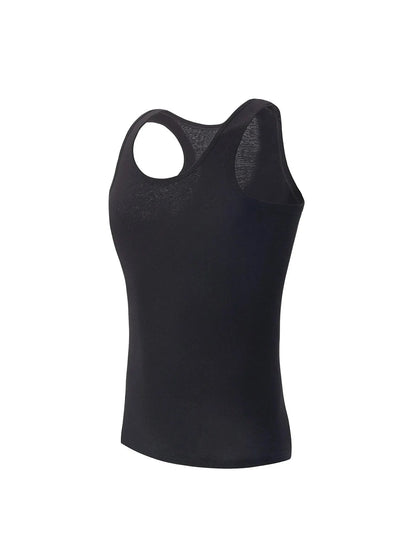 1/3 Pack Four Seasons Men's Cotton Joker Vest Teenagers Simple Fit Sports Fitness T-shirt Middle - aged Casual Sleeveless T-shirt - Avero