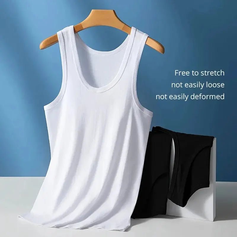 1/3 Pack Four Seasons Men's Cotton Joker Vest Teenagers Simple Fit Sports Fitness T-shirt Middle - aged Casual Sleeveless T-shirt - Avero