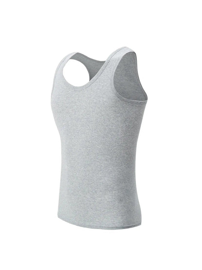 1/3 Pack Four Seasons Men's Cotton Joker Vest Teenagers Simple Fit Sports Fitness T-shirt Middle - aged Casual Sleeveless T-shirt - Avero