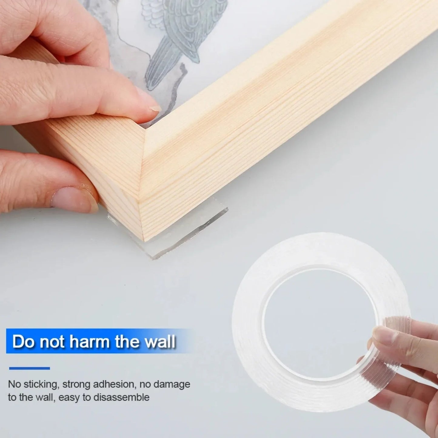 1/3/5M Double Sided Tape Transparent Acrylic Reusable Waterproof Adhesive Tracsless Tape Gadget Doble Cara Nano Tapes - Avero